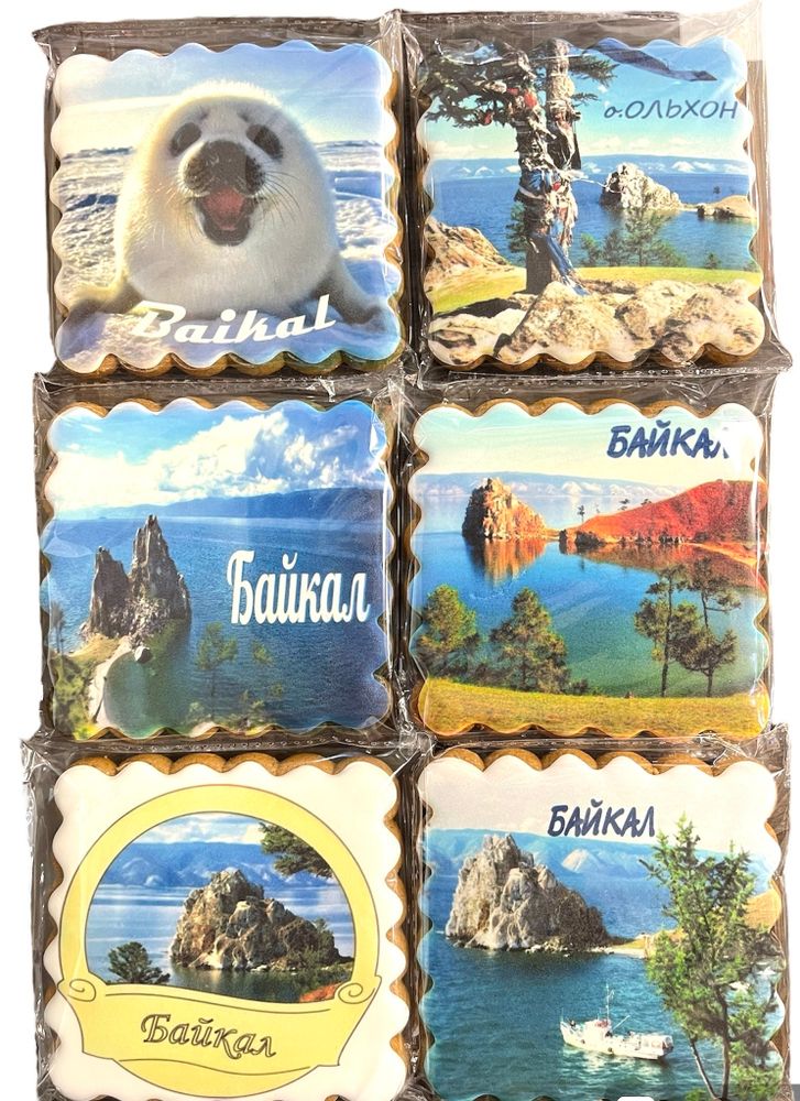 Пряник расписной с видами Байкала 12*11