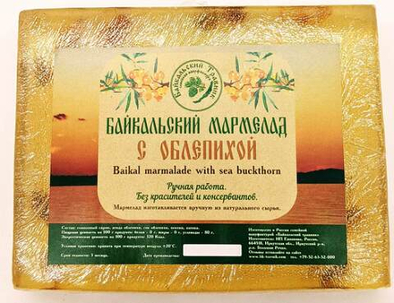 Байкальский мармелад с облепихой (пластовой)